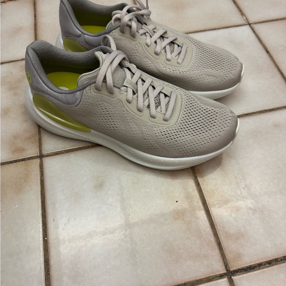 Lululemon Athletica Gray and Yellow Sneakers